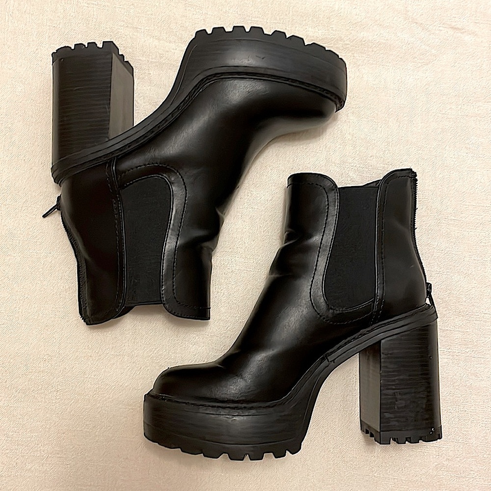 Black Platform Heels Steve Madden Size 7